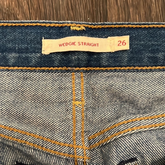 Levi’s Wedgie Straight Jeans Button Fly Pants Size 26 Women’s - Picture 4 of 8